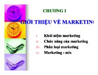 Chương I Giới thiệu về marketing