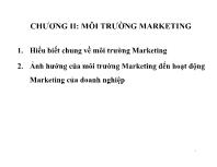 Chương II: Môi trường marketing