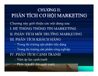 Chương II: Phân tích cơ hội marketing