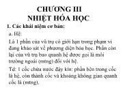 Chương III Nhiệt hóa học