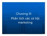 Chương III Phân tích các cơ hội marketing