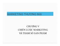 Chương V Chiến lược marketing và tham số sản phẩm