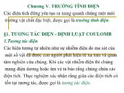 Chương V. Trường tĩnh điện