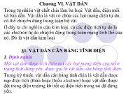 Chương VI. Vật dẫn