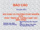 Chuyên đề 2 Nội dung và phương pháp nghiên cứu phát triển hệ thống canh tác bền vững