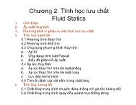 Cơ lưu chất – Fluid Mechanics Chương 2: Tĩnh học lưu chất Fluid Statics