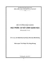 Đề cương bài gảng học phần: cơ sở cảnh quan học