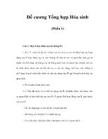 Đề cương Tổng hợp Hóa sinh