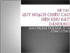 Đề tài: Quy hoạch chiều cao nền khu đất dân dụng