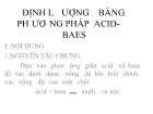 Định lượng bằng phương pháp Acid- Baes