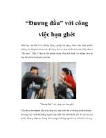 “Đương đầu” với công việc bạn ghét