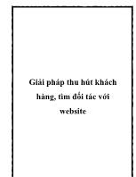 Giải pháp thu hút khách hàng, tìm đối tác với website