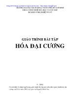 Giáo trình bài tập hóa đại cương Phần 1: Cấu tạo chất