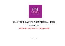 Giáo trình Đào tạo nhân viên bán hàng PNJSilver