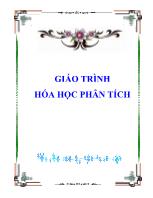 Giáo trình Hóa học phân tích