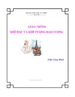 Giáo trình khí hậu và khí tượng đại cương