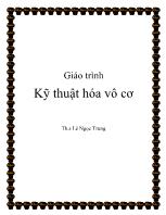 Giáo trình Kỹ thuật hóa vô cơ