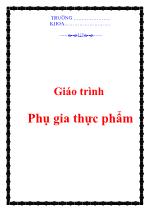 Giáo trình Phụ gia thực phẩm - Trương Thị Mỹ Linh