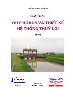 Giáo trình Quy hoạch và thiết kế hệ thống thuỷ lợi Tập II