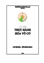 Giáo trình Thực hành hóa vô cơ