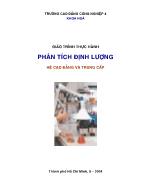 Giáo trình thực hành Phân tích định lượng