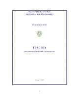 Giáo trình Trắc địa Phần 1 (giáo trình cho ngành địa chính & quản lý đất đai)