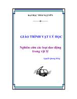 Giáo trình vật lý học Nghiên cứu các loại dao động trong vật lý