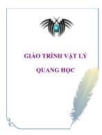 Giáo trình Vật lý quang học