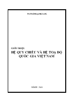 Giới thiệu Hệ quy chiếu và hệ toạ độ quốc gia Việt Nam