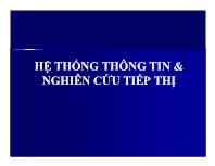 Hệ thống thông tin & nghiên cứu tiếp thị