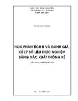 Hoá phân tích II và đánh giá, xử lý số liệu thực nghiệm bằng xác xuất thống kê