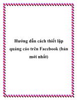 Hướng dẫn cách thiết lập quảng cáo trên Facebook (bản mới nhất)