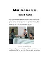 Khai thác, mở rộng khách hàng