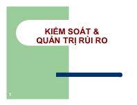 Kiểm soát & quản trị rủi ro