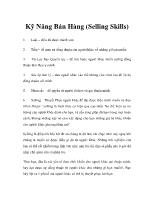 Kỹ năng bán hàng (Selling Skills)