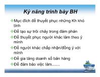 Kỹ năng trình bày bán hàng