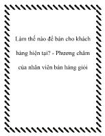 Làm thế nào để bán cho khách hàng hiện tại? - Phương châm của nhân viên bán hàng giỏi