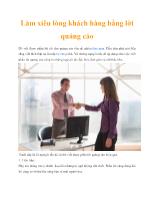 Làm xiêu lòng khách hàng bằng lời quảng cáo