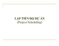 Lập tiến độ dự án (project scheduling)