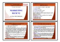 Marketing dịch vụ - Th.S Trần Phi Hoàng