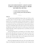 Một số nét chính về kinh tế- Xã hội Tây Nguyên và những vấn đề đặt ra trong hợp tác, liên kết phát triển vùng, liên vùng