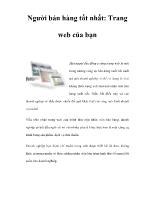 Người bán hàng tốt nhất: Trang web của bạn