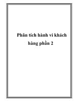 Phân tích hành vi khách hàng phần 2