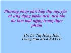 Phương pháp phổ hấp thụ nguyên tử ứng dụng phân tích tích tồn dư kim loại nặng trong thực phẩm