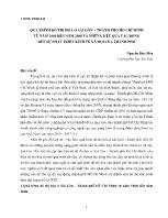 Quá trình đô thị hóa ở Sài Gòn - Thành phố Hồ Chí Minh từ năm 1860 đến năm 2008 và những kết quả tác động đến sự phát triển kinh tế xã hội của thành phố