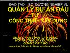 Quản lý dự án đầu tư công trình xây dựng