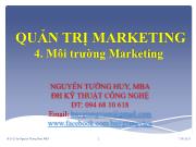 Quản trị marketing - Chương 4. Môi trường marketing