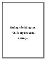 Quảng cáo bằng sex: Nhiều người xem, nhưng...