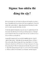 Sigma: bao nhiêu thì đáng tin cậy?