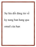 Sự lừa dối đáng tin về ky nang ban hang qua email của bạn